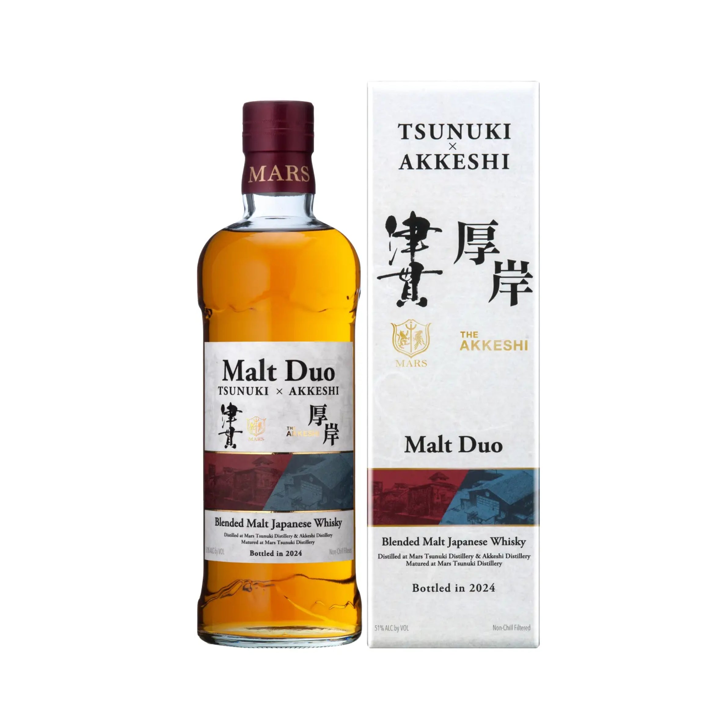 本坊酒造 MARS 津貫×厚岸 モルトデュオ 限定】マルス モルトデュオ 津貫 × 厚岸 700ml｜ブレンデッドモルト